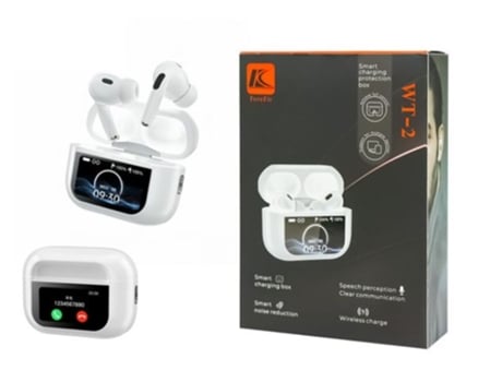 Auscultadores Earpods Carregamento FEREFIT Branco