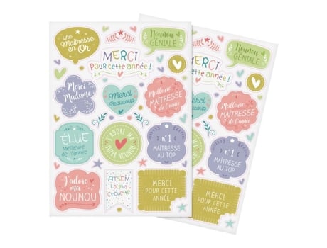 Gommettes Obrigado Professora 74 Peças Megacrea Diy