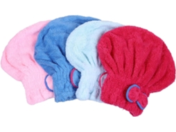 Conjunto de 4 toalhas de tecido ultra-absorventes e leves para cabelos secos, tipo turbante.