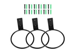 Suporte De Vasos Parede 5 Polegadas 3 Peças Anéis Metal