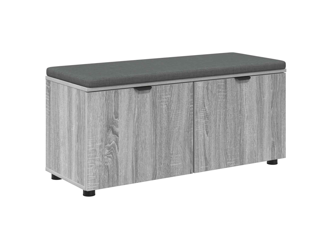 Banco de Hall com Almofada Cinza Sonoma 100x38x46 cm MAISON EXCLUSIVE