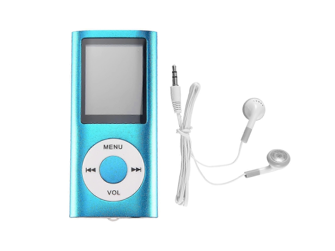 Reprodutor MP3 com Bluetooth 5.0, entrada para cartão TF 32GB, rádio FM, azul TAISHENGDA