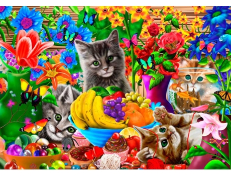 Puzzle Bluebird Gatinhos Engraçados. 1000 Peças