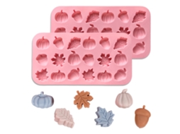 Conjunto 2 Formas Chocolate - Moldes Silicone - Forma Doces - Para Chocolate E Gelatina - Silicone - Rosa