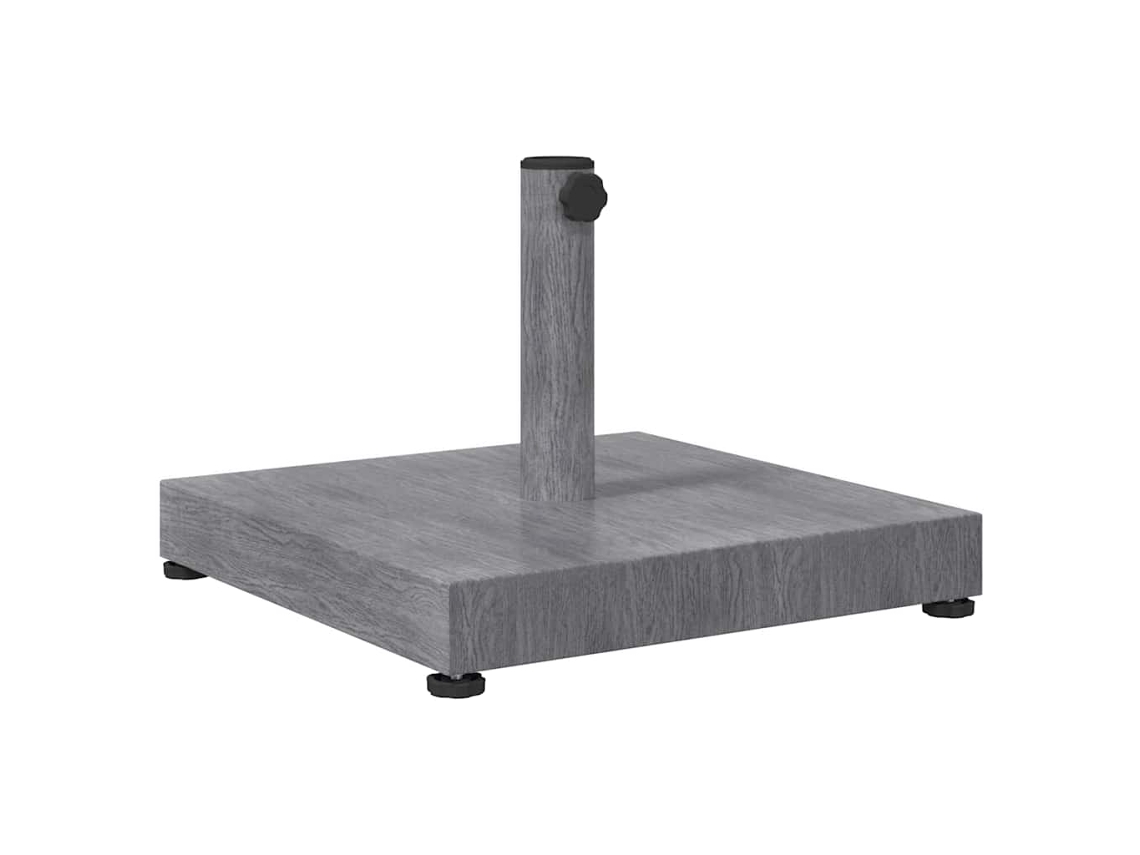 Conjunto 1 Base Para Chapéu De Sol Vidaxl Cinzento Aço (45 X 45 X 31,5 Cm)
