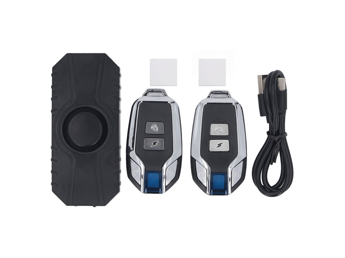 Alarma Antirrobo Bicicletas Sensor Vibración Mandos Recargables | S/MARCA