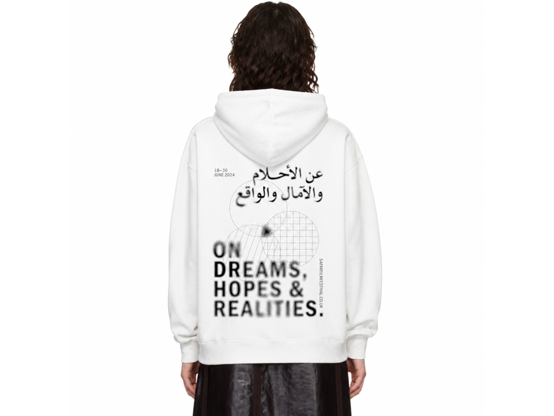 Rockinstone Safar Film Festival White Hoodie Unique Designer Style