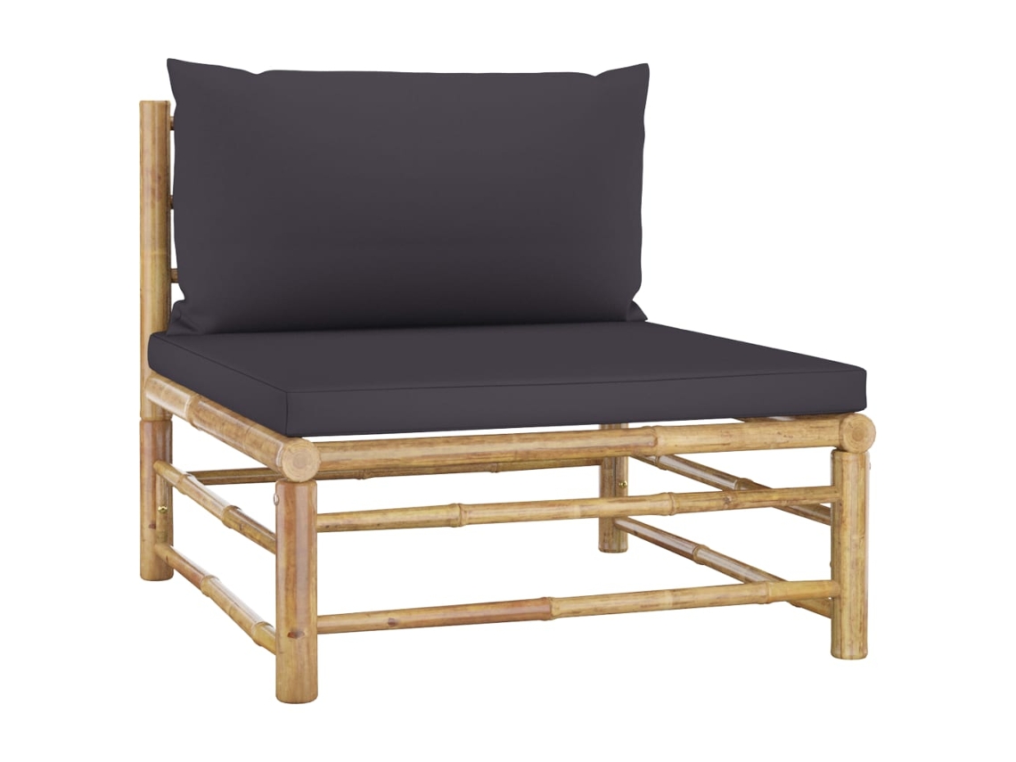 Middle Sofa, Middle Sofas Vidaxl Cinzeto Bambu (n/a)
