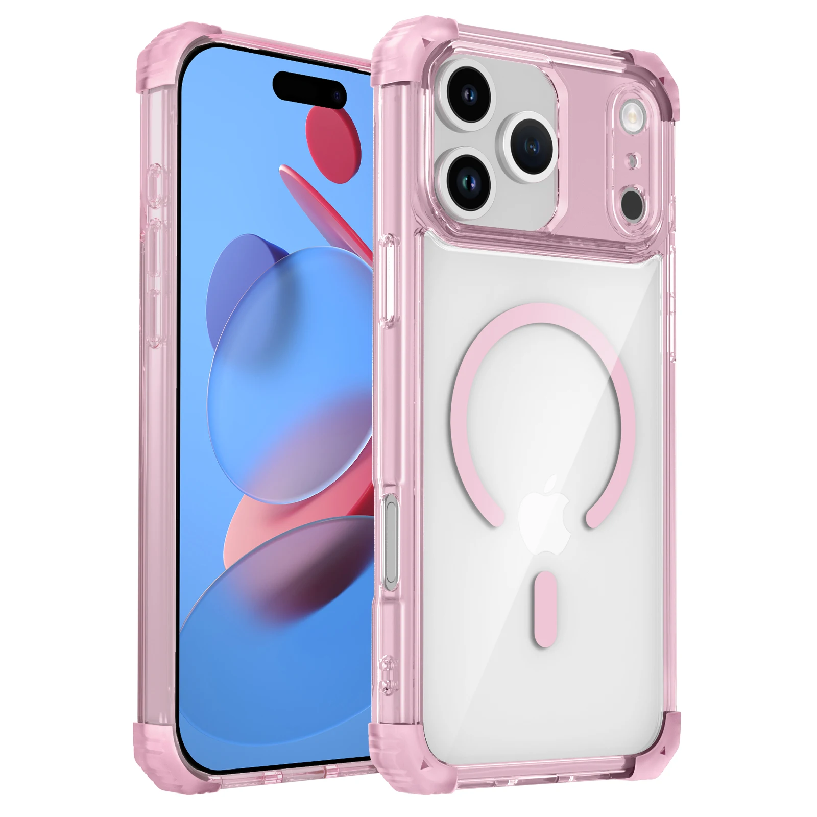 Capa Protetora De Luxo À Prova De Choque Para Iphone 11 (rosa) Com Airbag Transparente.