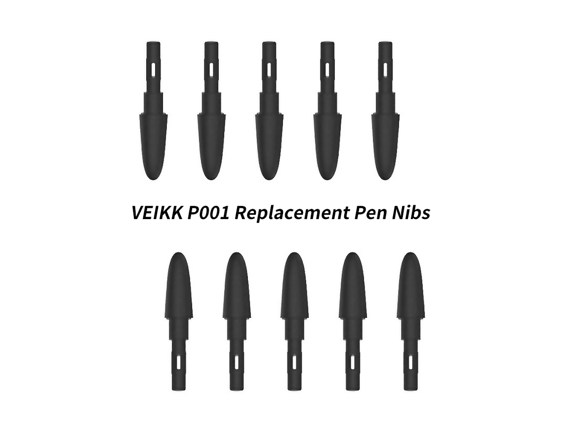 Veikk P001 10 Peças De Pontas De Caneta De Reposição Resistentes Ao Desgaste Para Tablets Gráficos S640 A30