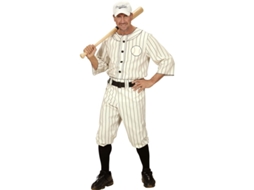 Fato de jogador de beisebol branco dos anos 30 para homem