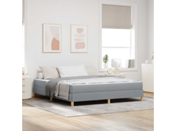 Vidaxl Cama Box Com Colchão Cinzento-claro 180 X 200 Cm Tecido