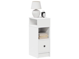 Vidaxl Mesas De Cabeceira 2 Pcs Com Gaveta 25x31x66 Cm Branco