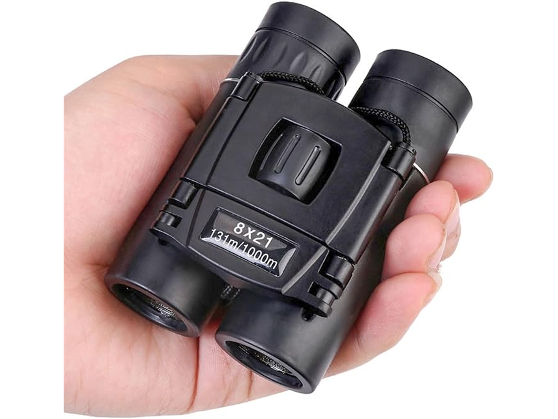 Binóculos Portáteis Mini 8x21 para Concertos e Acampamentos com Luz Azul BRILVIBERA
