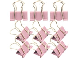 Abaodam 9 - Clipes de Papel Metálicos Rosa, Práticos e Delicados para Escritório em Casa, Ideais para