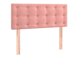 Cabeceira de cama Veludo 90x5x78/88 cm rosa, exclusiva da MAISON