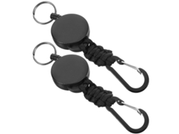 Chaveiro Retrátil Com 4 Peças, Estilo Escalada, Anti-perda, Preto.