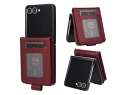 Capa De Couro Multifuncional Para Celular Com 3 Compartimentos Para Cartões