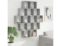 Vidaxl Prateleira De Parede Cinzento Cimento 120 X 20 X 136 Cm
