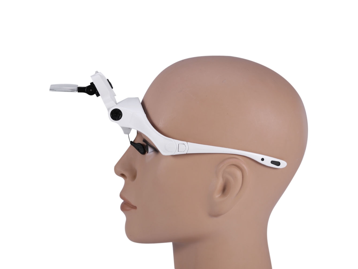 Lupa Montada Na Cabeça Com 5 Lentes (com Luz Led, Sem As Mãos) Eoocoo