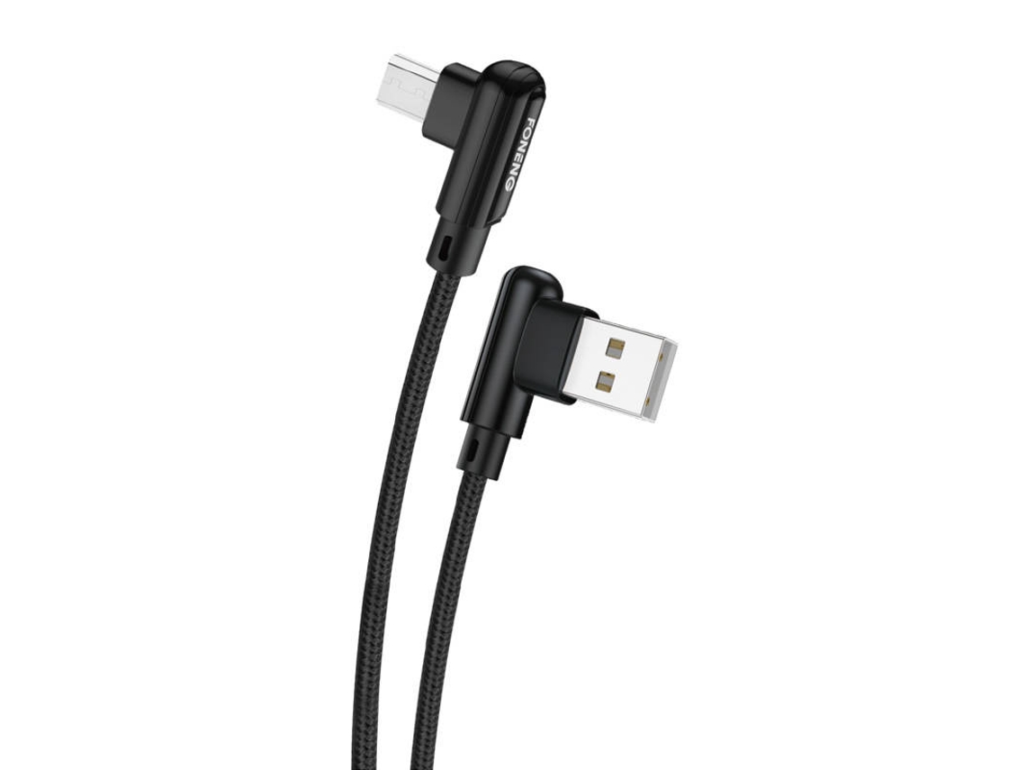 Cabo Usb Para Micro Usb Foneng X70 Angular, 3a, 1m (preto)