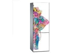 Vinil Frigorífico OEDIM Elefante Mandala (Multicolor - 200x60cm - Vinil Adesivo)