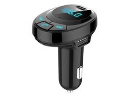 Transmissor Fm YIZHOOD Bt09 Kit de Carro Bluetooth Carregador Rápido Adaptador de Rádio Sem Fio Mp3 Dual Usb Preto