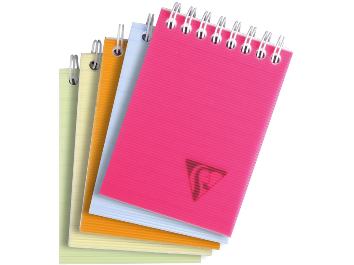 Bloco de Notas Espiral CLAIREFONTAINE Linicolor Din A7 Quadrado