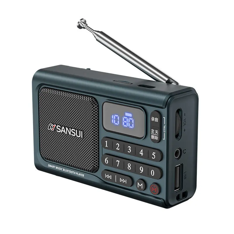 Alto falante Bluetooth, Rádio Fm, Compatível com Reprodução de Cartão Tf MDUG (azul)