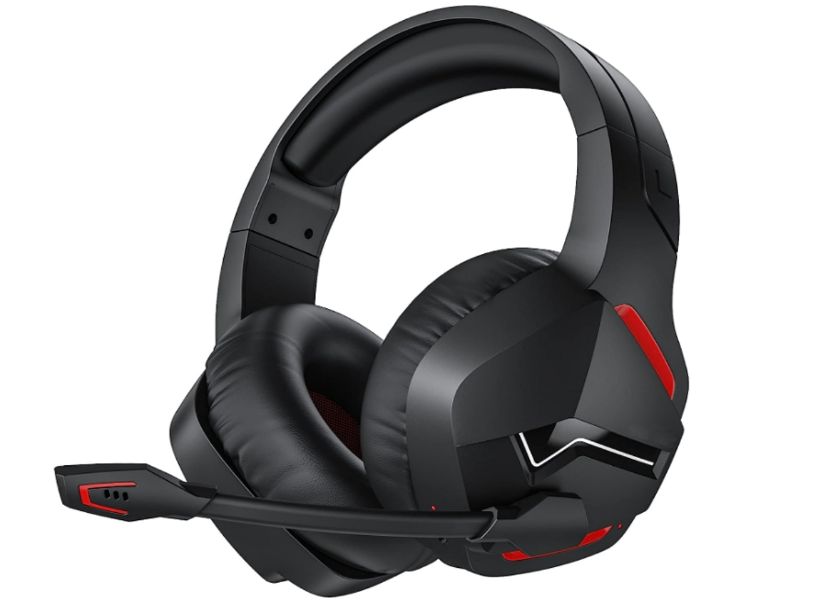 Fone de jogo sem fio com microfone, para PC, PS4, PS5, Bluetooth, USB, preto