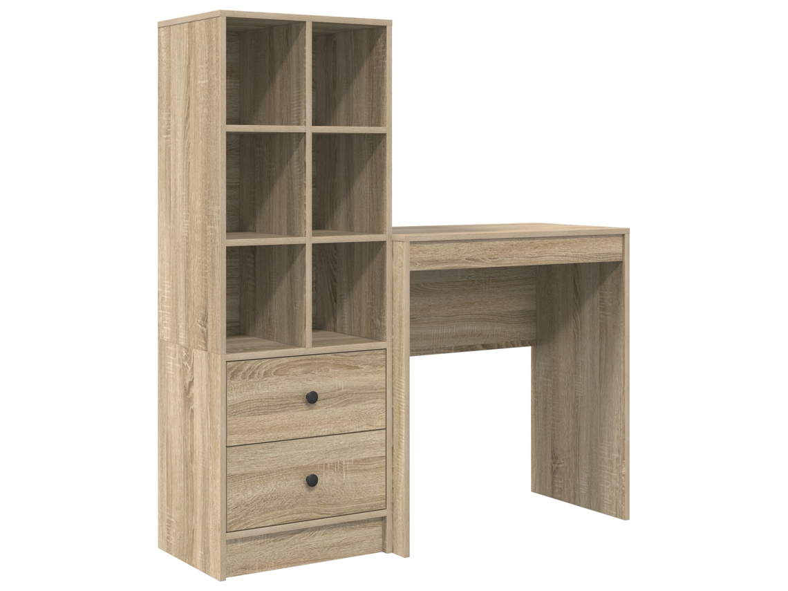 Conjunto 2 Escrivaninha De Escritório Vidaxl Castanho Derivados De Madeira (115,5 X 40 X 127 Cm)