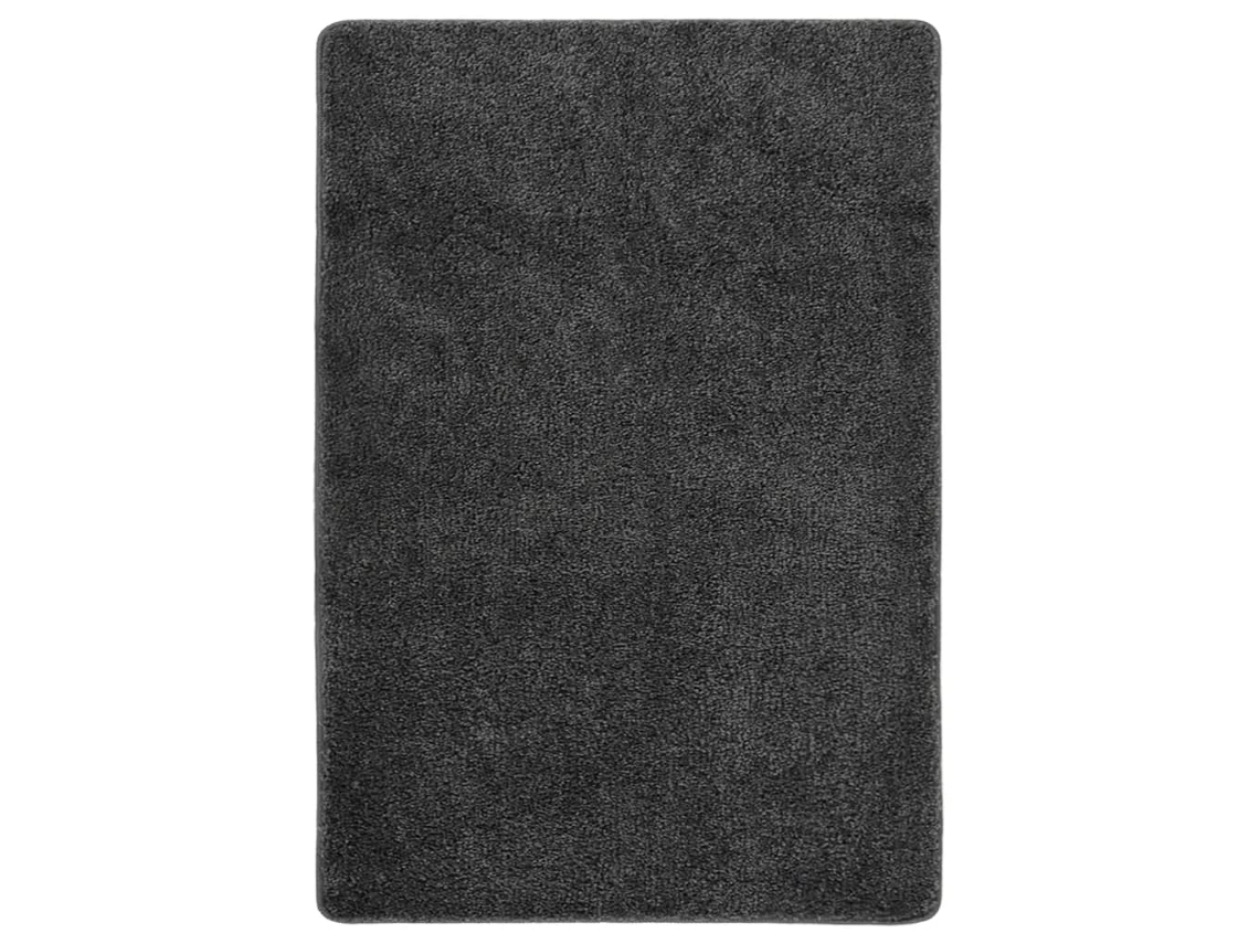 Vidaxl Tapete Shaggy 120x170 Cm Antiderrapante Cinzento-escuro