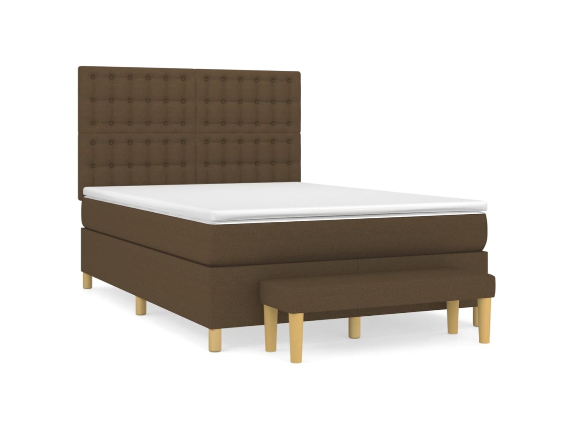Box Spring Bed, Box Spring Beds Vidaxl Marrom Tecido (140 X 190 Cm)