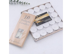 100 Velas Tealight Sem Cheiro 8h Queimadura Brancas Velas Noturnas 3,5cm Diâmetro 10 Unidades