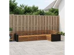 Vidaxl Conjunto De Sofás Para Exterior 5 Pcs Natural