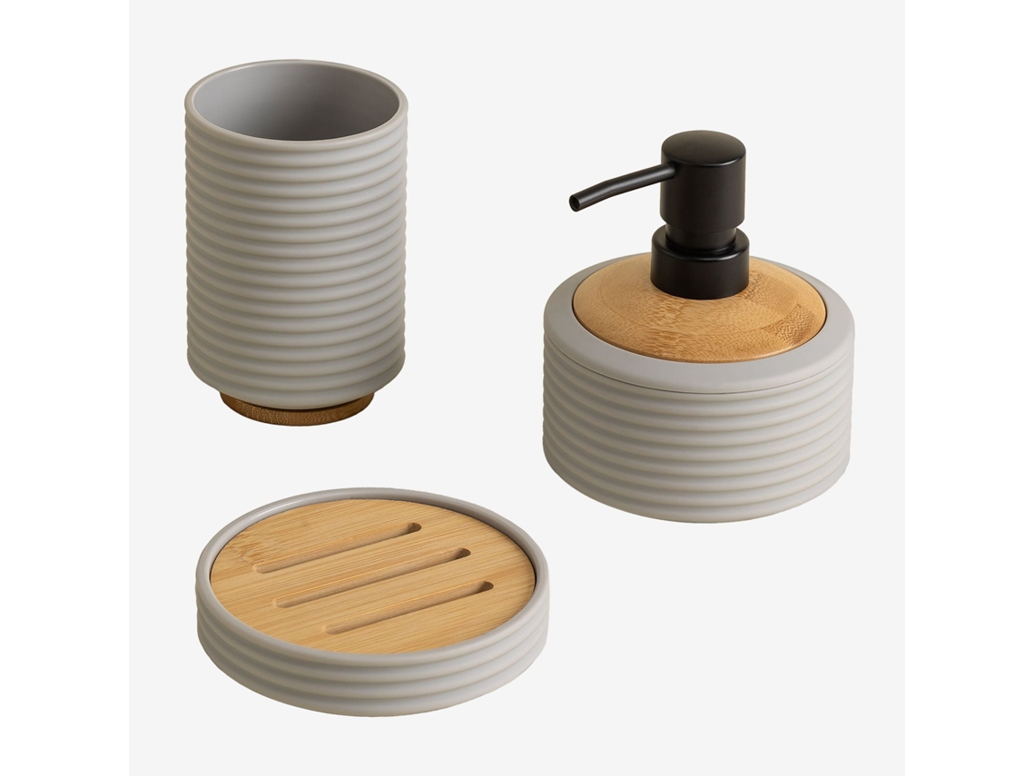 Sklum Conjunto De Banho Remick Abs Cinza Areia