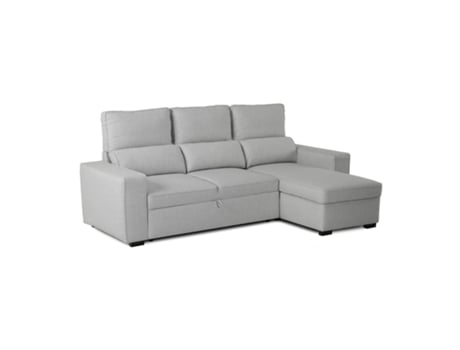 Sofá-Cama Chaise Longue BUDWING Harper Cinzento - 4 Lugares - 248,5x156x103 cm