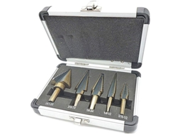 Conjunto de 5 Brocas Escalonadas com Maleta X001