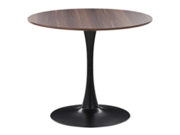 Mesa de jantar BELIANI Boca de MDF Castanho escuro 90x90x74