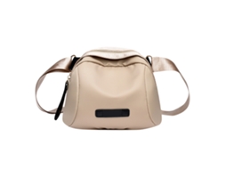 Bolsa Ombro de Lona com Zipper Khaki | S/MARCA
