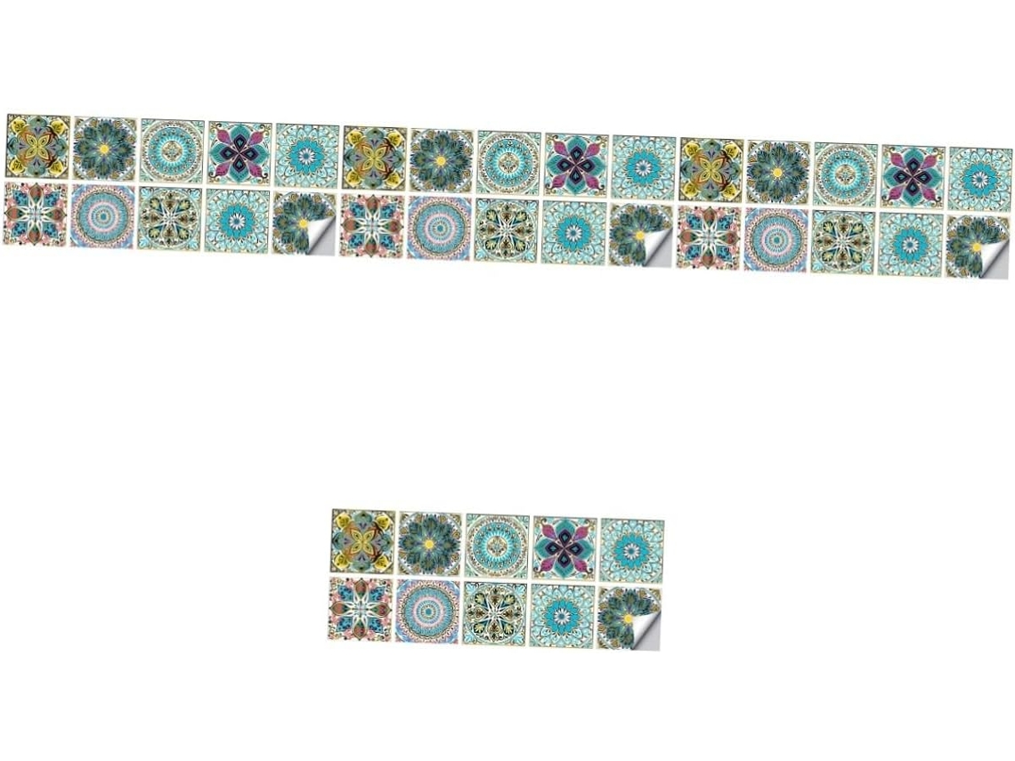 40 Folhas De Adesivos Decorativos De Mandala Para Azulejos Autoadesivos.