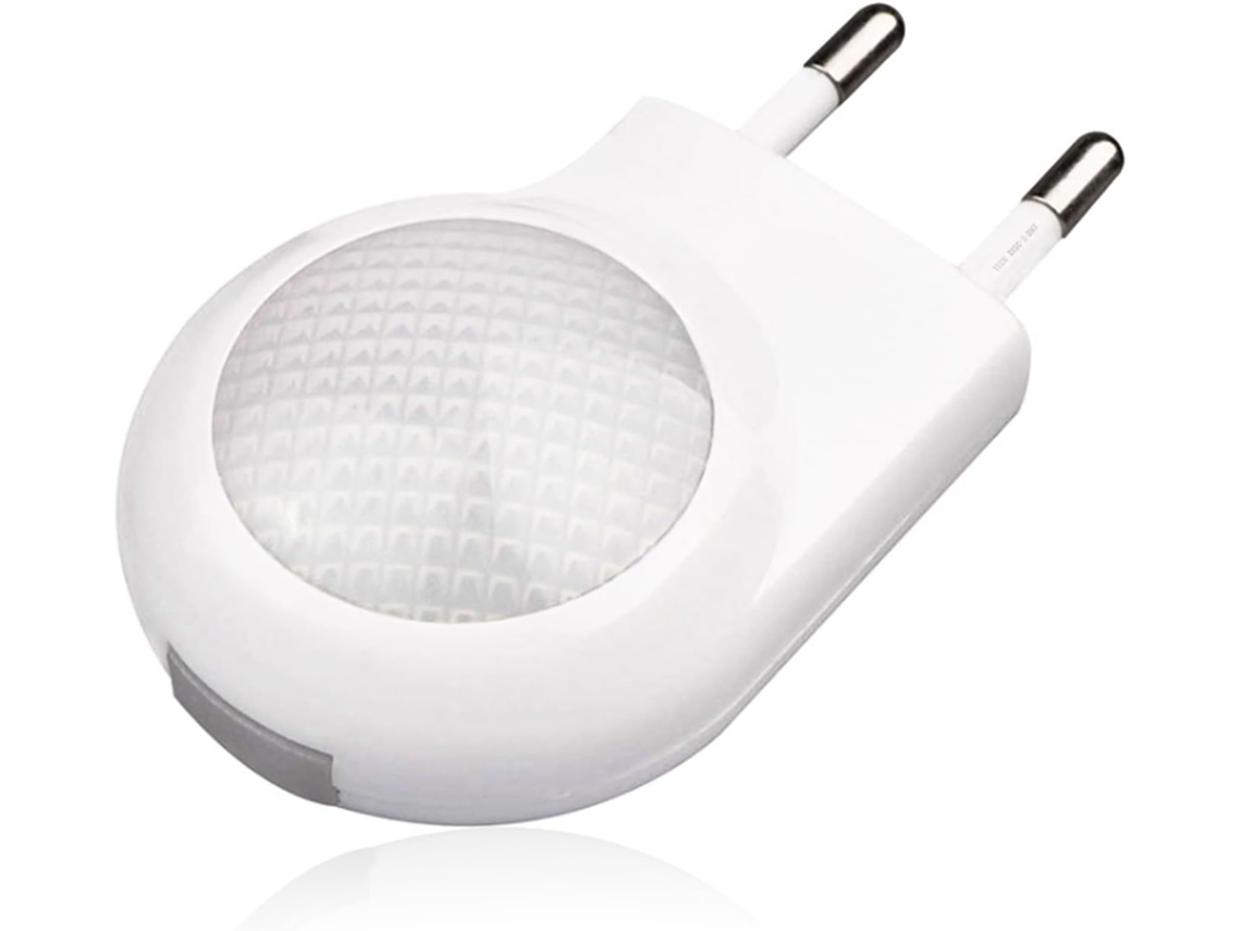 Luz Noturna Led Com Sensor Automático De Tomada, 0,7 W, Branca, Pacote