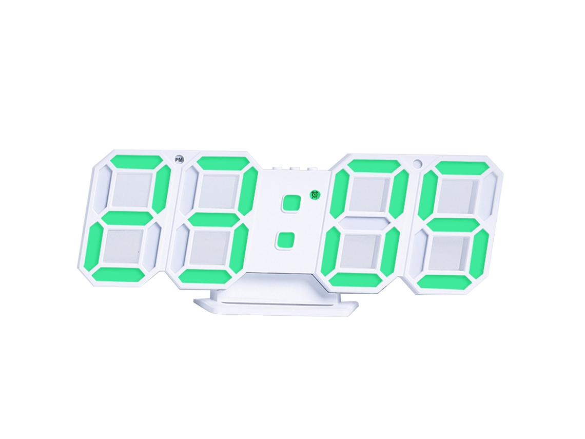 HYMNORA Relógio Digital Led 3d Com Alarme, Brilho Automático, Função Soneca, Data, Temperatura E Luz Noturna Moderna