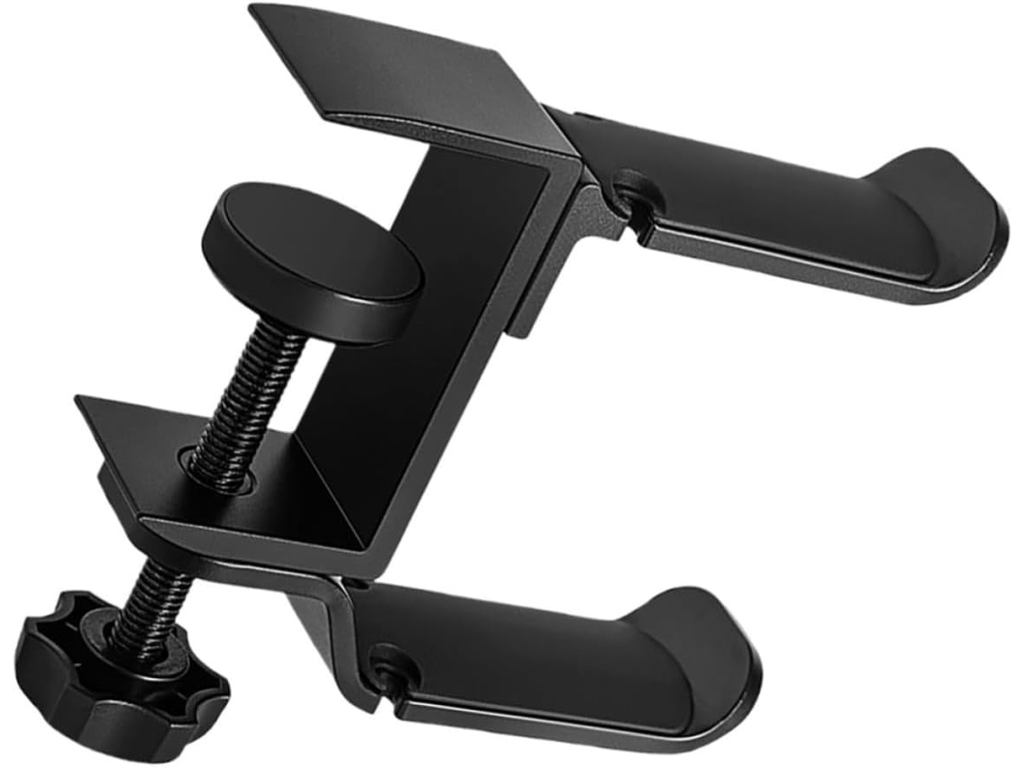 Lurelia Base De Secretária Para Auscultadores, Suporte Organizador, Metal, Preto, Para Mesa Organizada Robusto