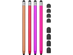 Conjunto de 4 Canetas Touchscreen 2 em 1 ANSELF (Multicor - Alumínio)