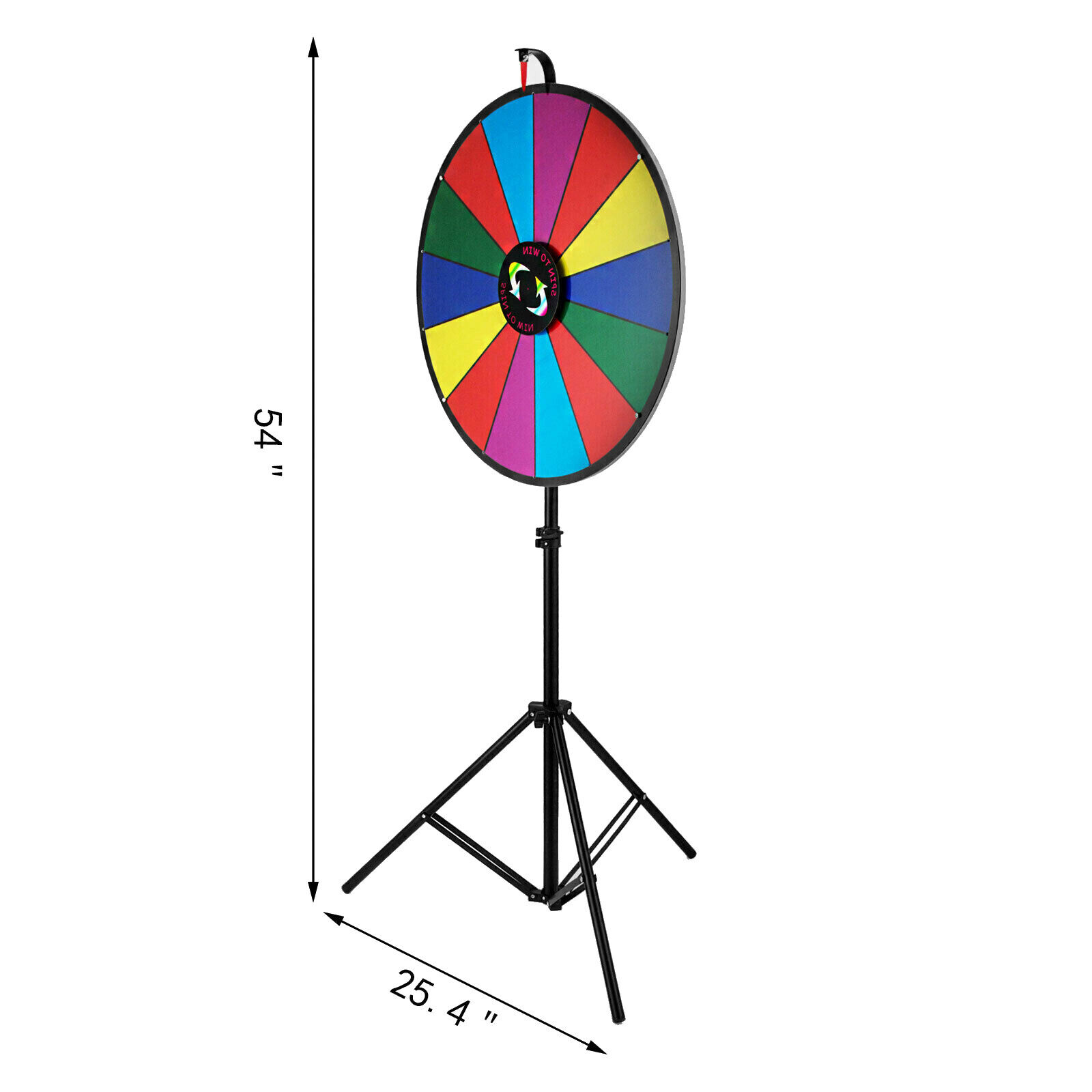 Roleta da Sorte 24, 12 slots, roda de jogo da sorte com suporte para  tripé, altura ajustável para festas e eventos Multicolorido 