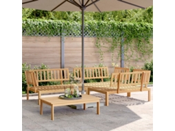 Vidaxl 4 Pcs Conjunto De Móveis De Paletes P/ Jardim Acácia Maciça