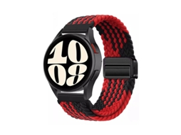 Pulseira GT6 em Nylon Trançado com Data Magnética, Compatível com Huawei Watch 5, Samsung Galaxy Watch 7, Xiaomi S4