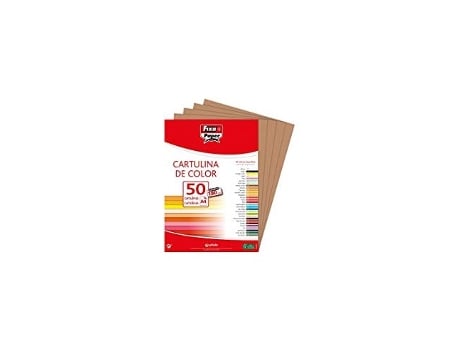 Livro Paq/50 Cartulinas Fixo A4 180g. Marron Canela De Desconocido (espanhol)