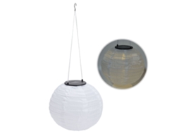 Lanterna de Tecido Solar Led Impermeável Luz Quente para Jardim Casamento Festa Ao Ar Livre com Gancho MARCA